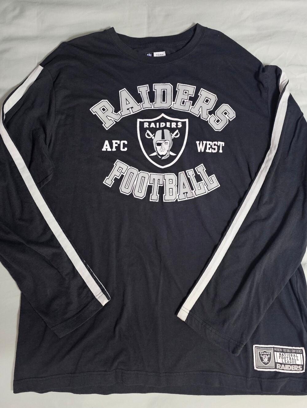 NFL Team Apparel Oakland Raiders Long Sleeve Shirt 2XL Black AFC West